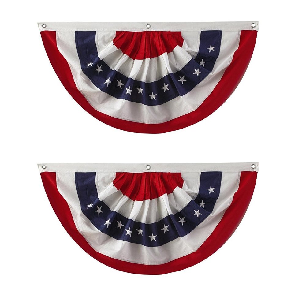 Traditional Red White & Blue Flag Bunting Set of 2